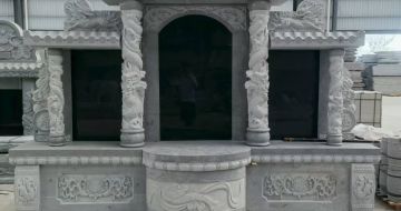 锦州 芝麻灰高档墓碑，土墓，可定制