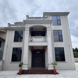 锦州 芝麻白石材别墅干挂案例展示