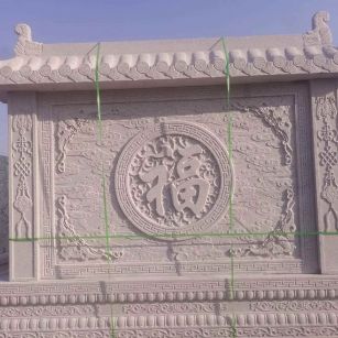 锦州 芝麻白花岗岩屏风，照壁，影壁