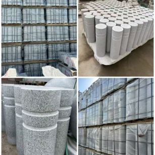 锦州 芝麻白花岗岩挡车柱、隔离柱多少钱